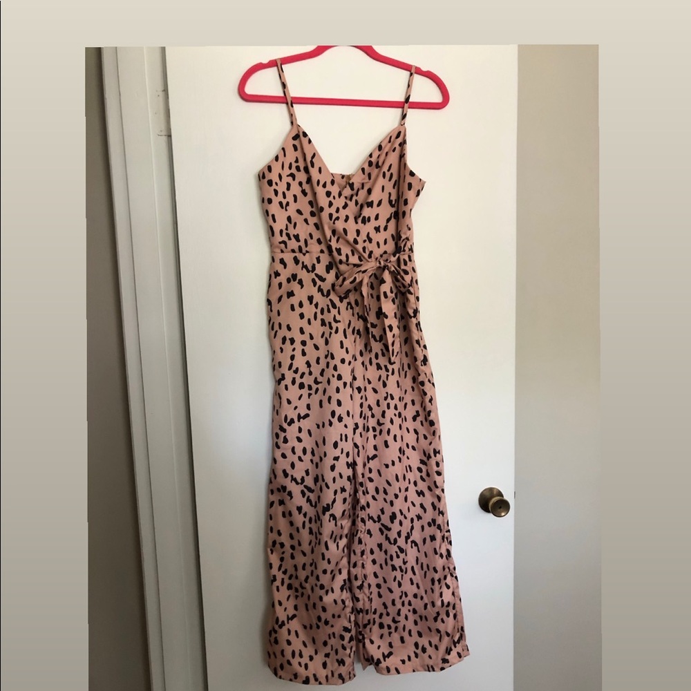 Leopard print midi-jumper